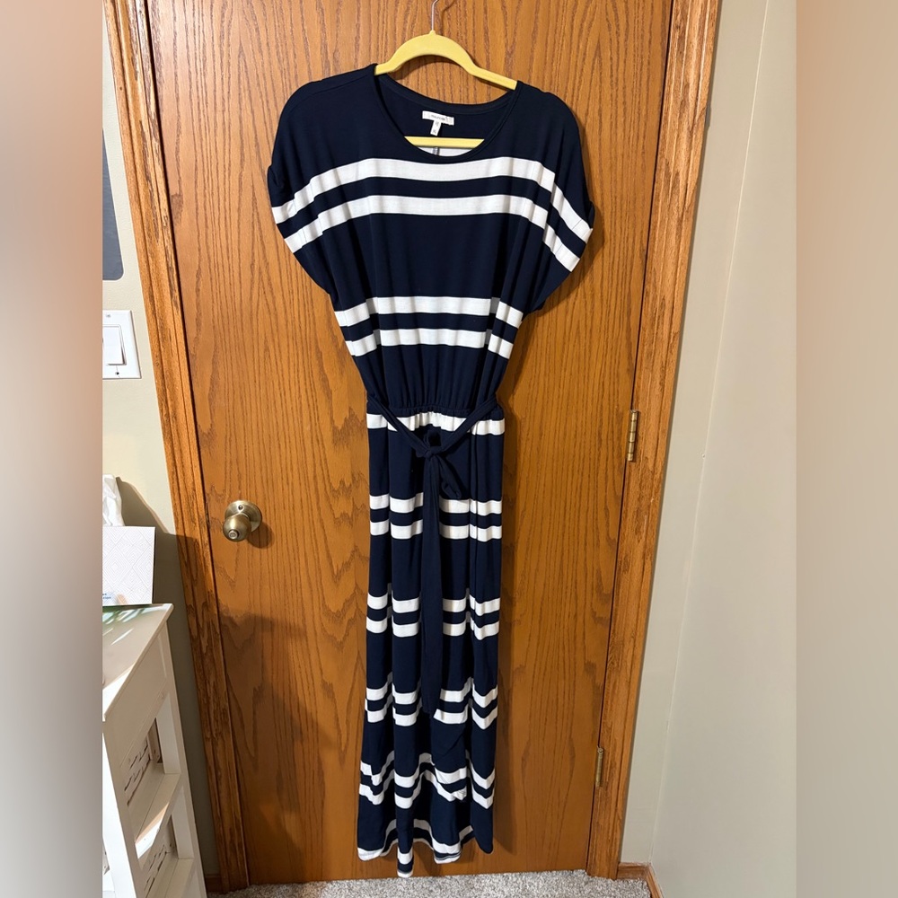 Maurice's NWOT Navy and White Striped Maxi Dress. Size XL